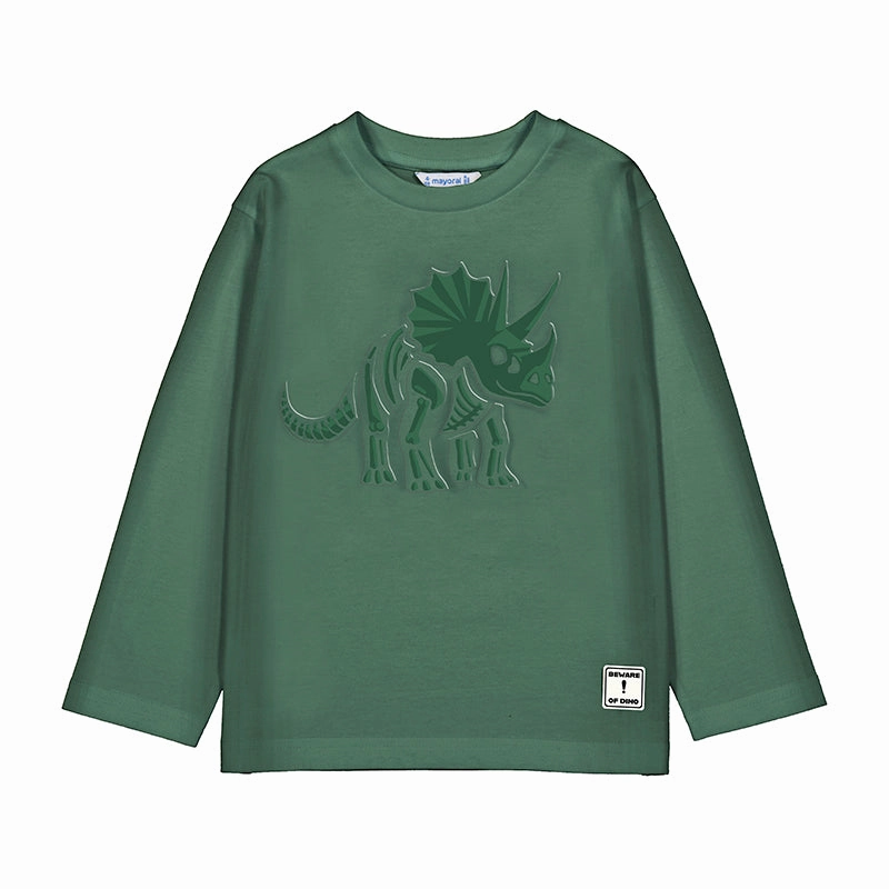vintage Car ride wear for kids Mayoral Long Sleeve T-Shirt - Fir Dinosaur