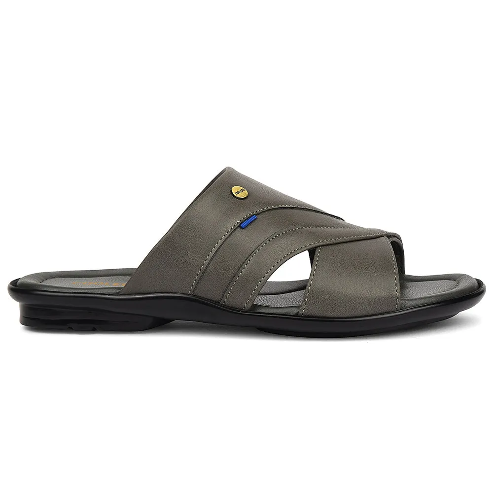 Coolers Grey Casual Flat Sandal For Men SENTOS-1 By Liberty Every Step running in a half - marathon shoes