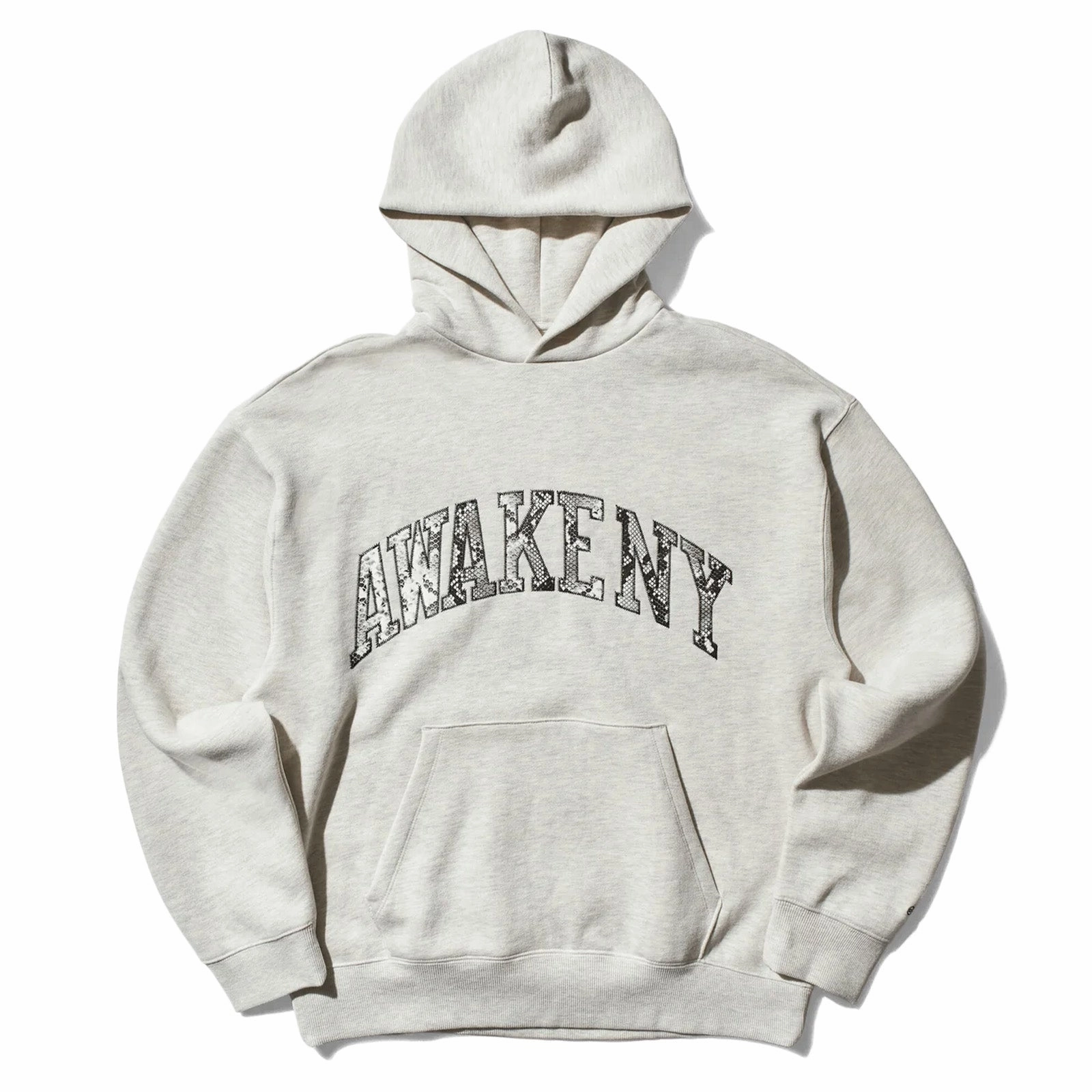 Winter Fit Awake Ny Snake Skin Applique Hoodie 'Heather Grey'