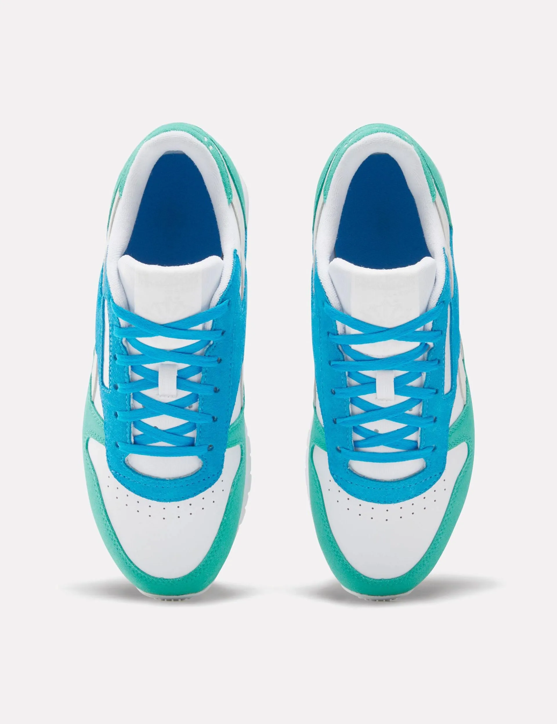 Classic Leather Shoes - White/Unleashed Green/Grey street shoes Trail Adventure