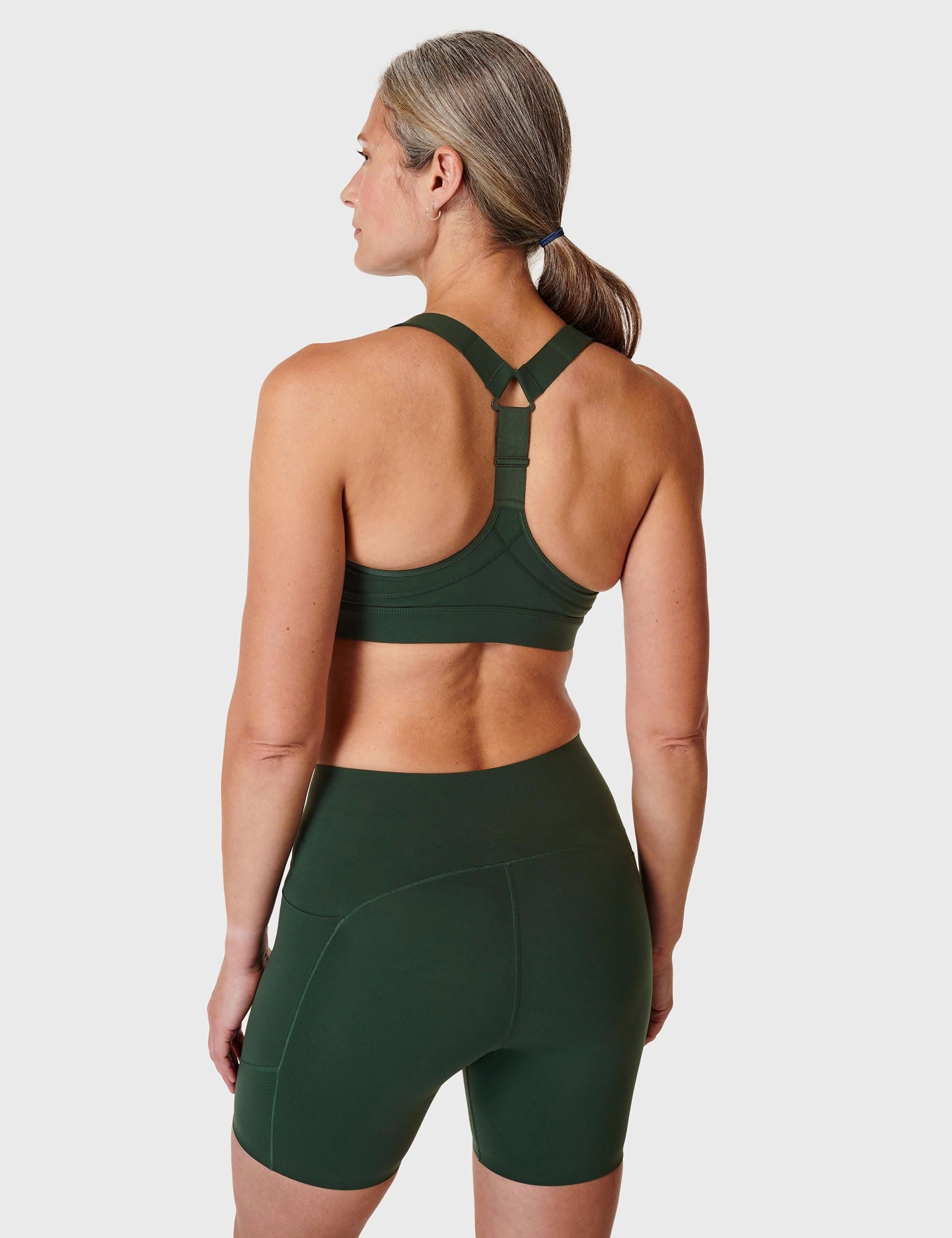 Durable Comfort Power Medium Support Sports Bra - Trek Green