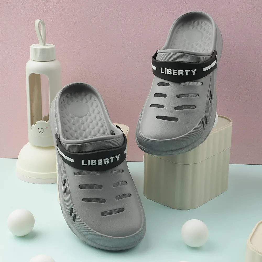 A-HA Casual Grey Clogs For Men BEACHRIDEM By Liberty Blown Rubber