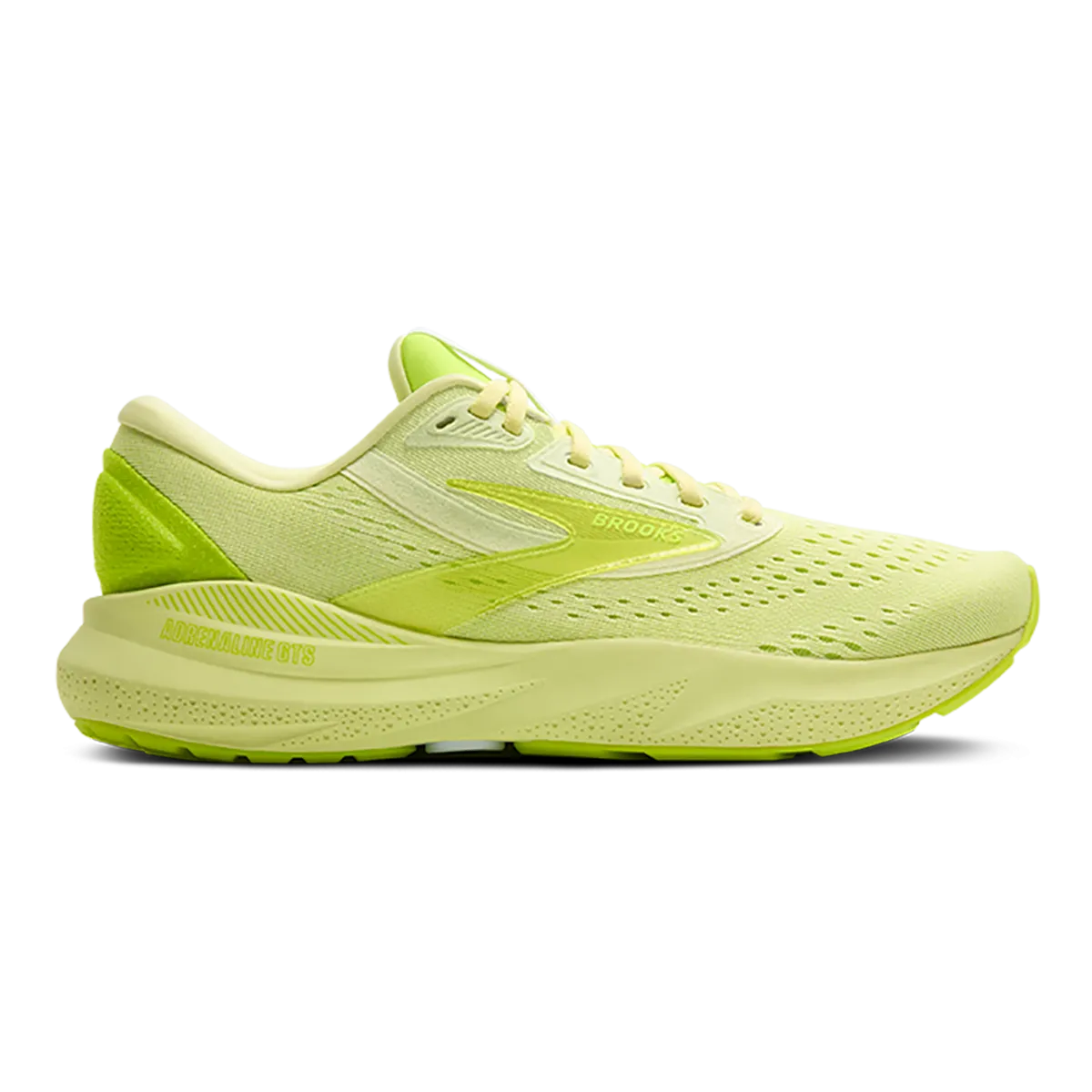 running in the cold bounce - return shoes Brooks Adrenaline GTS 24 Lime Green - Nightlife