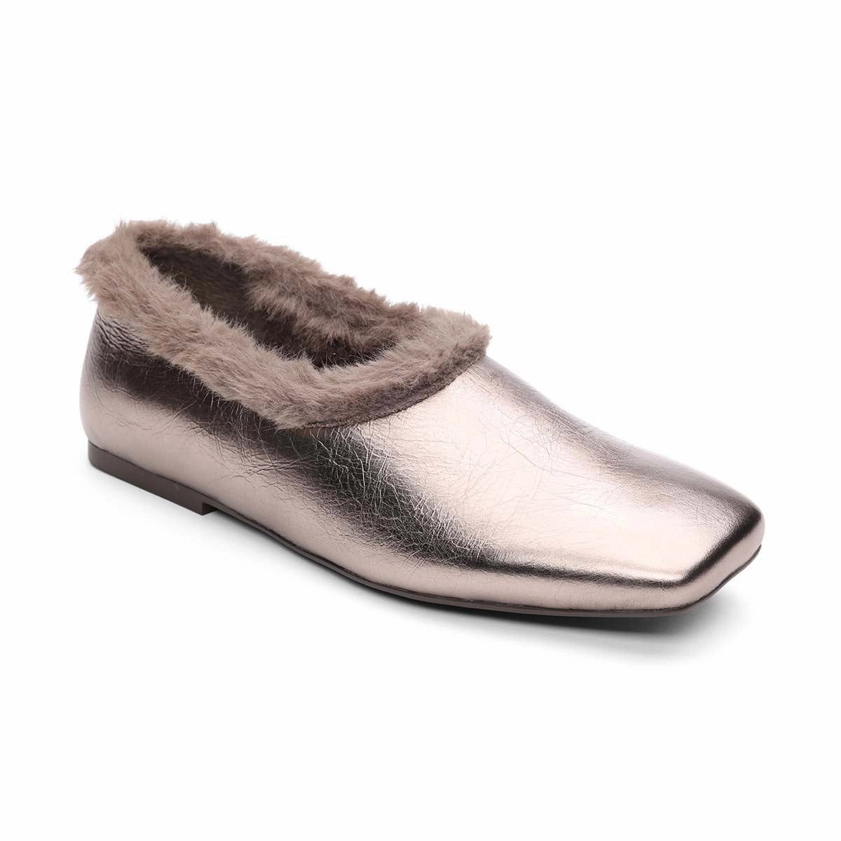 Thermoplastic Polyurethane Heel Counter Kinetic Flex Grooves Bianca Fur Ballet Faux Fur Lined