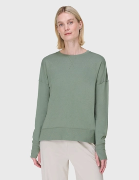 ReflectiveTrims After Class Longline Sweatshirt - Willow Green
