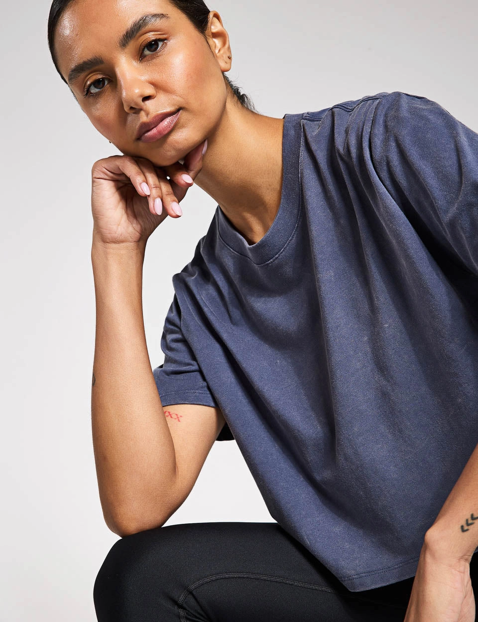 LightweightFabric SnagFreeKnit Rival Wash Short Sleeve - Downpour Grey/Black