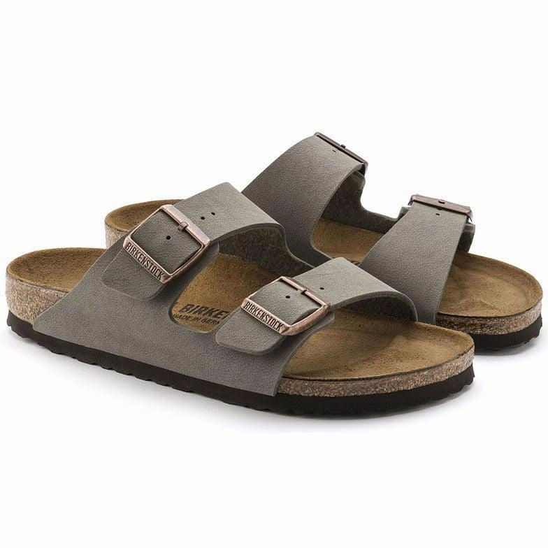 Birkenstock Arizona - Stone Birkibuc AntiPillingFabric