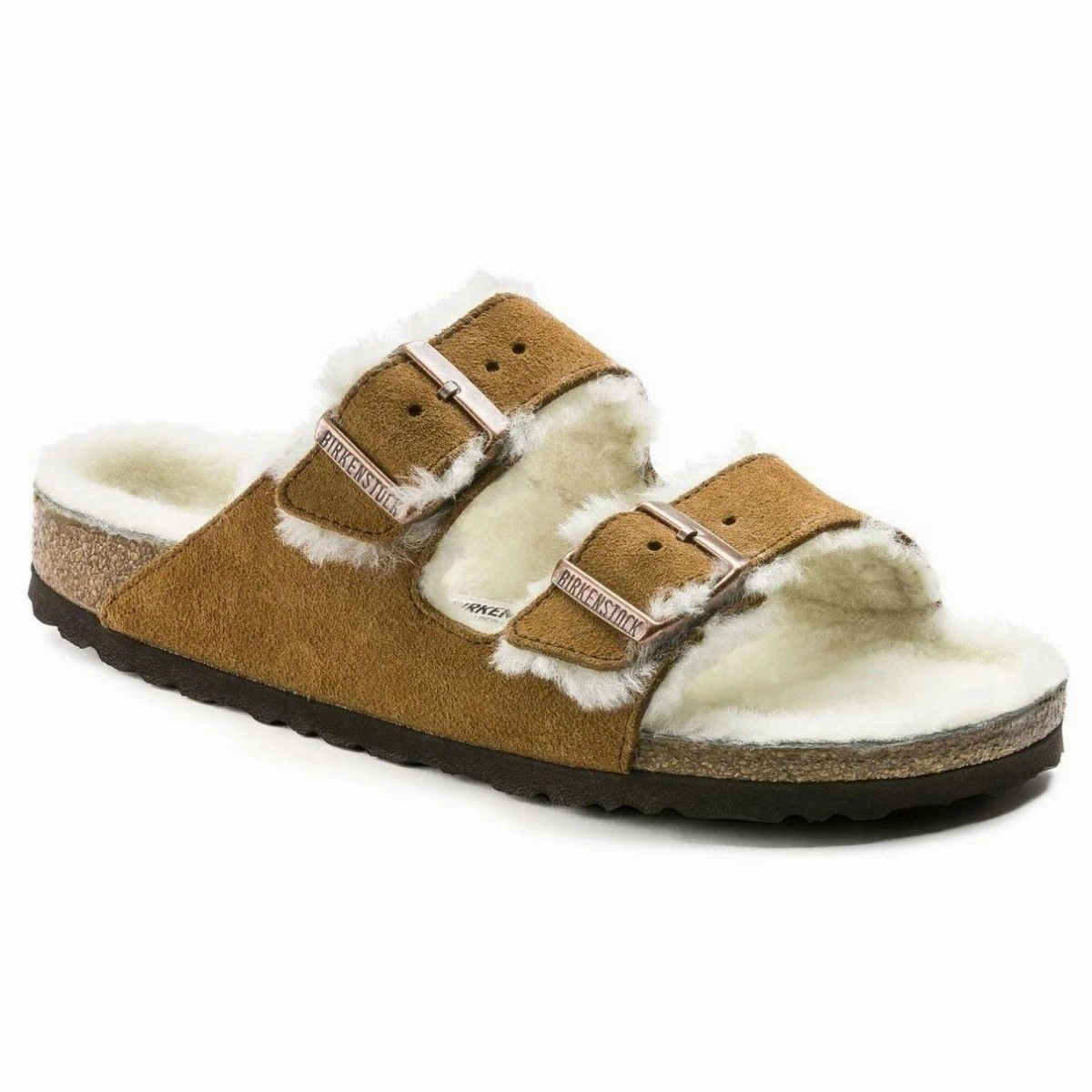 Cozy Layers Handmade Glow Birkenstock Arizona Shearling - Mink Suede