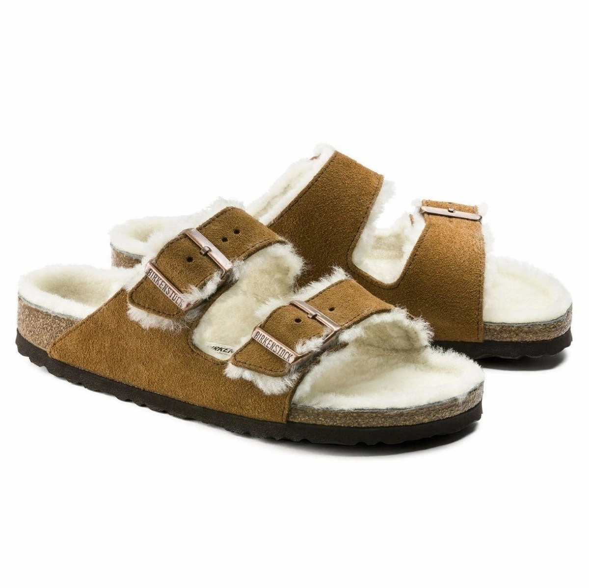 Birkenstock Arizona Shearling - Mink Suede QuickDryTech Summer Outerwear