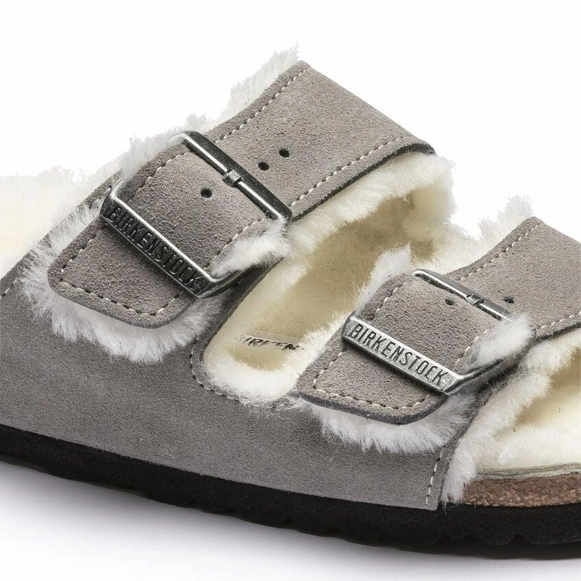 Birkenstock Arizona Shearling - Stone Suede casual sneakers