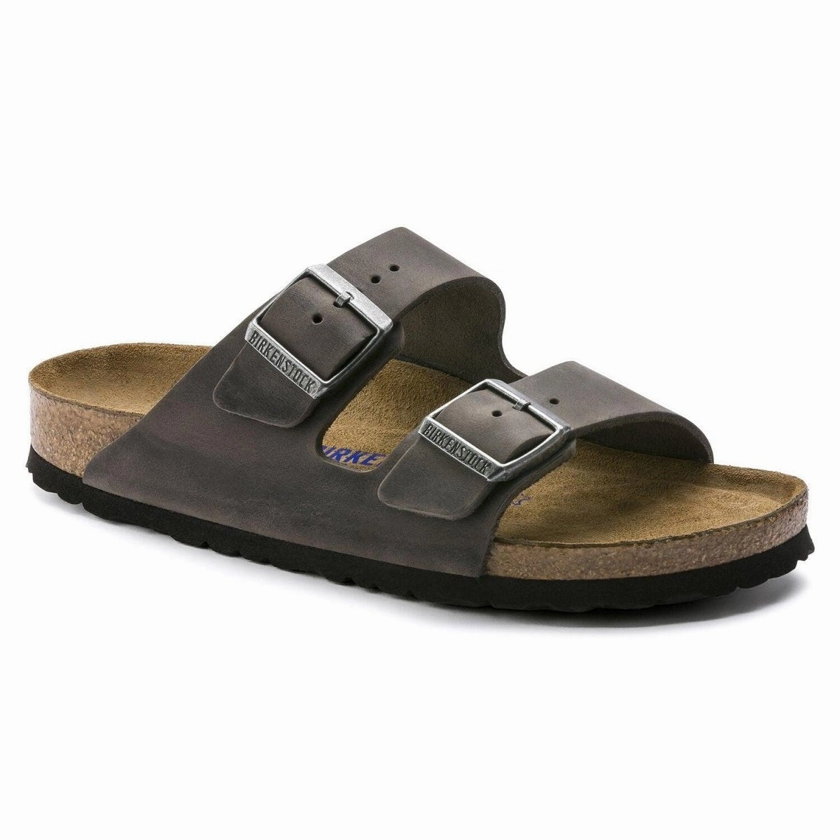 Recycled Polyester Birkenstock Arizona Soft Footbed - Iron Oiled Leather