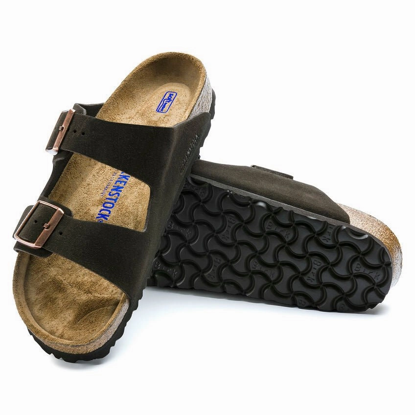 Birkenstock Arizona Soft Footbed - Mocha Suede Layer Light Comfortable Outerwear