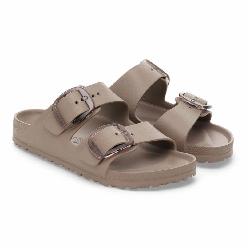 StretchableMaterial LayeredConstruction Birkenstock Women's Arizona Big Buckle EVA - Gray Taupe