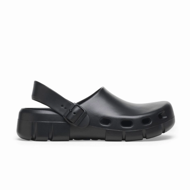 Birkenstock Women's Birki Flow - Black EVA OdorResistant Coating Soft Knit