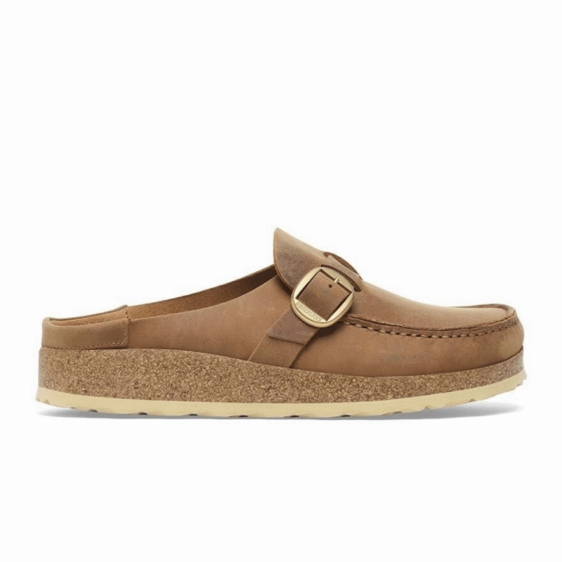 Birkenstock Women's Buckley - Cognac Oiled Leather Chic Jacket DoubleLayerReinforcement