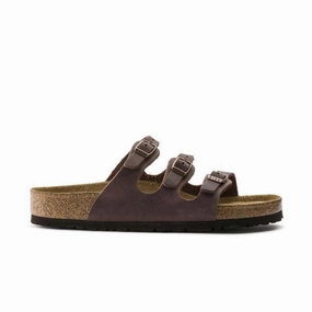 Birkenstock Women's Florida Soft Footbed - Habana Oiled Leather DurableBlend