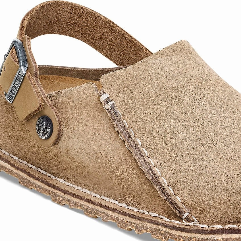 Birkenstock Women's Lutry - Gray Taupe Suede Soft Fabric UltraSoftFinish