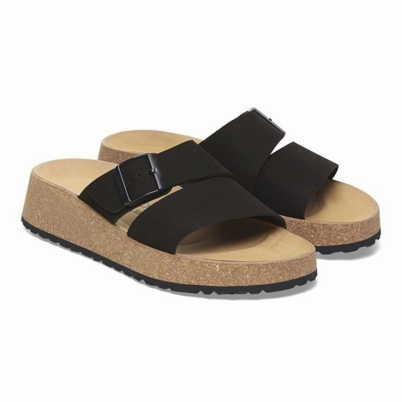 Birkenstock Women's Papillio Almina - Black Nubuck OdorResistant Coating