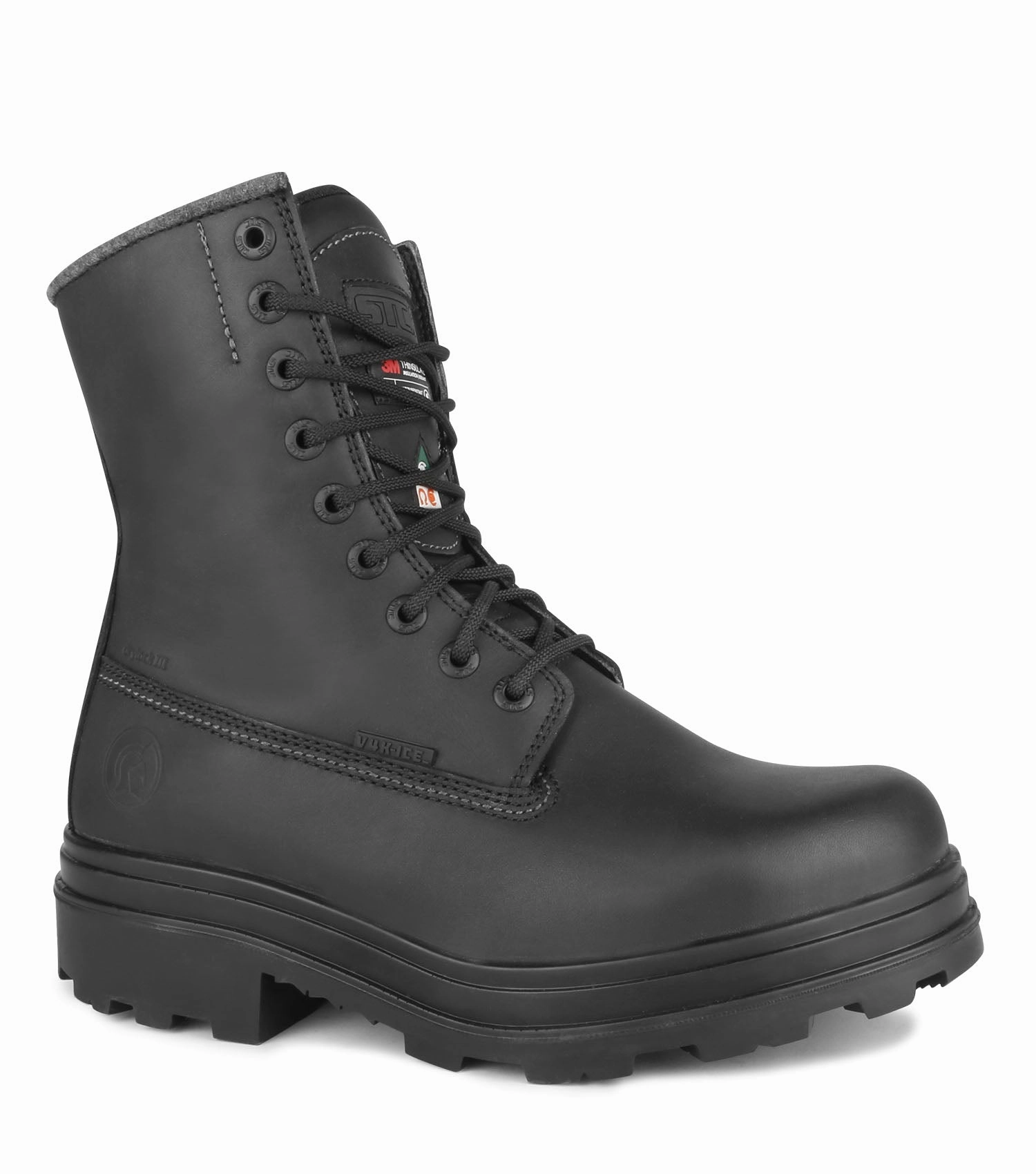 Blitz-Ice, Black | 8" Insulated Work Boots | Vibram Artic Grip Pro Low Profile Midsole