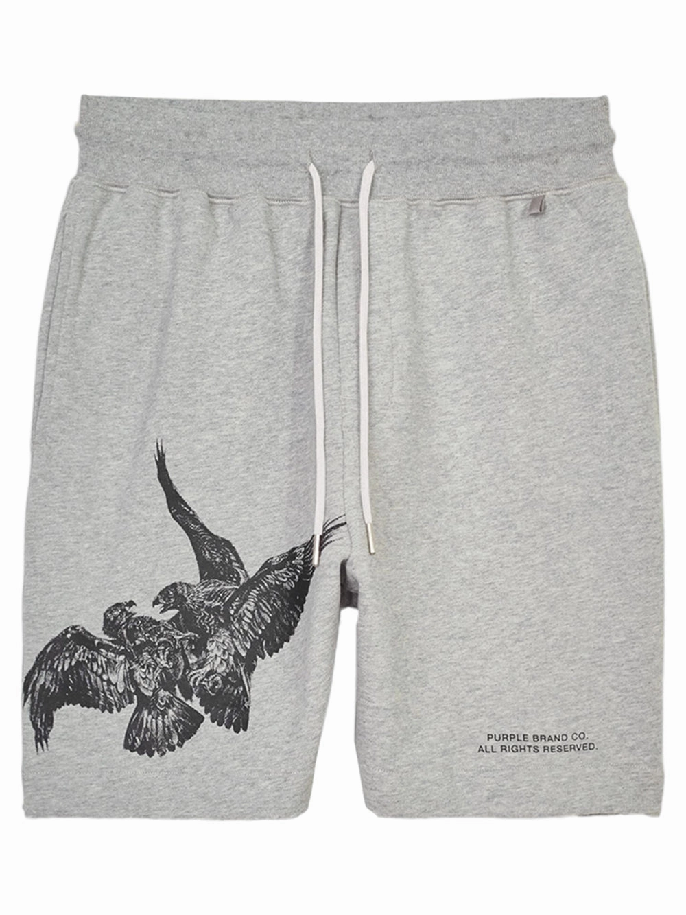 Casual Chic Purple Brand French Terry Heather Grey Bird Shorts 'Grey'