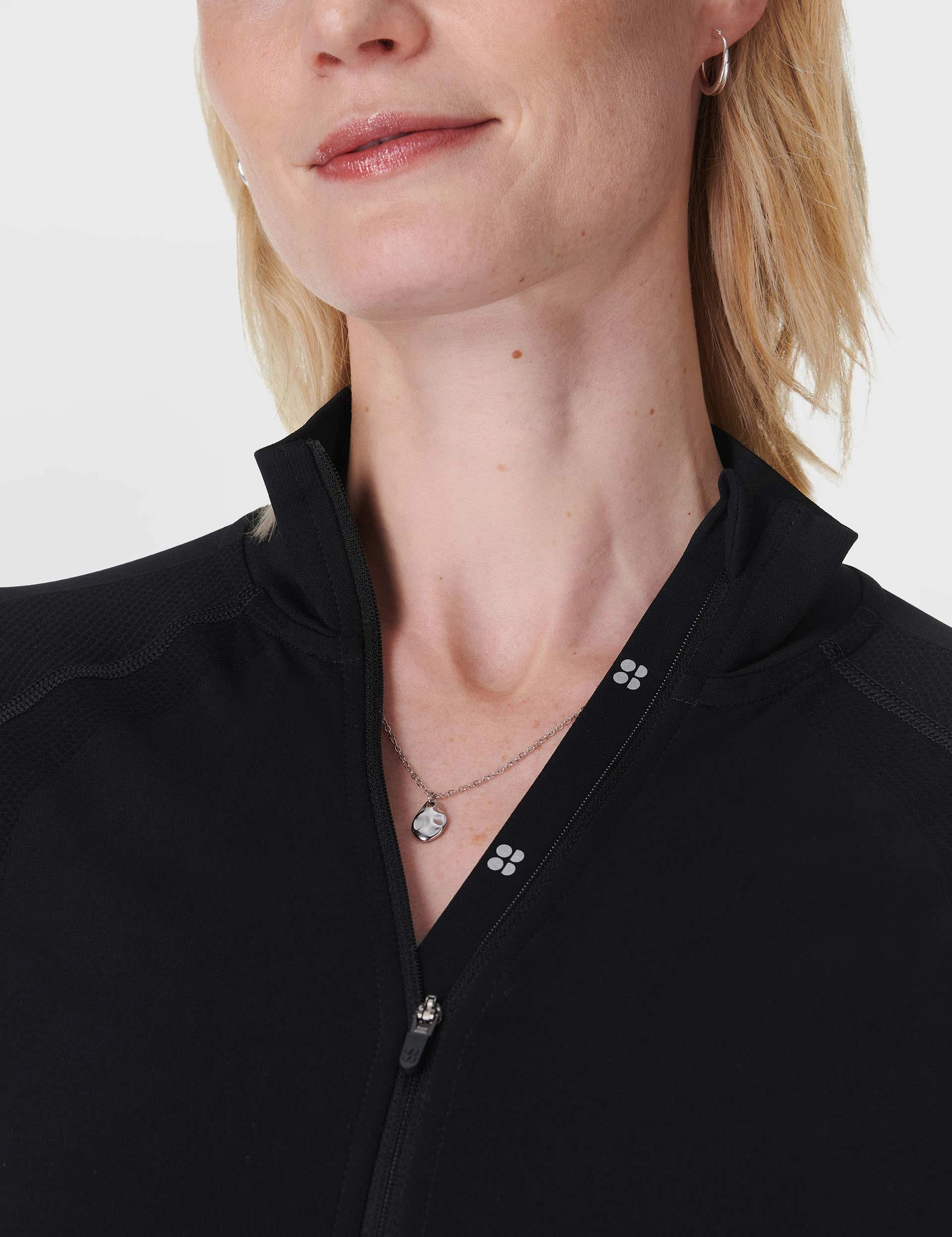 Athlete Seamless Workout Zip Up - Black Silent Mood