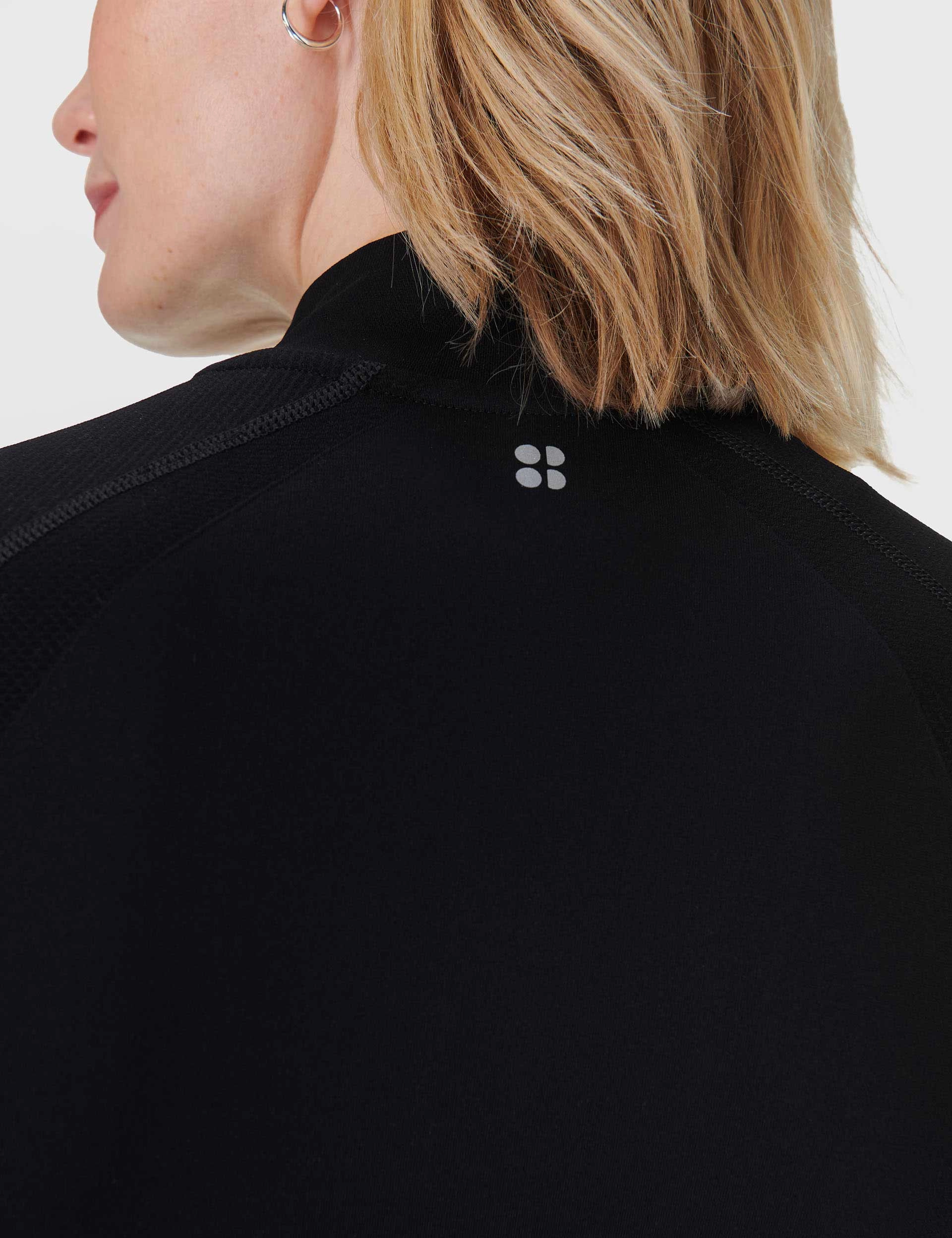 Athlete Seamless Workout Zip Up - Black Formal Tone