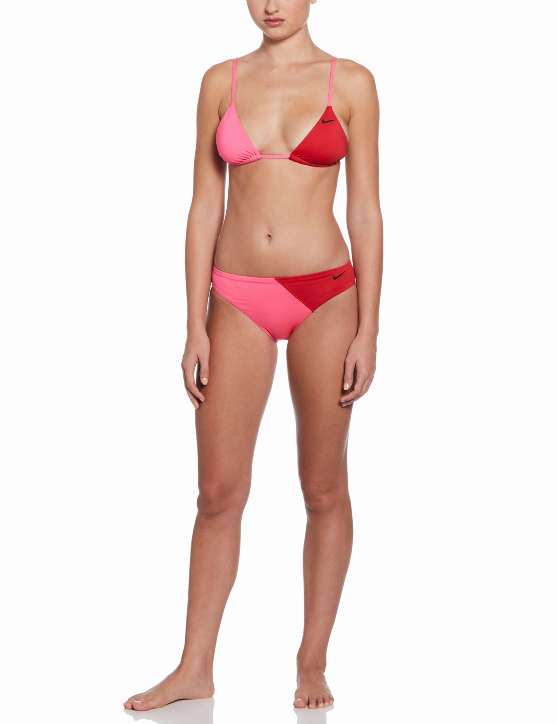Colour Block Hipster Bikini Bottom - University Red FastDrying Inner Layer