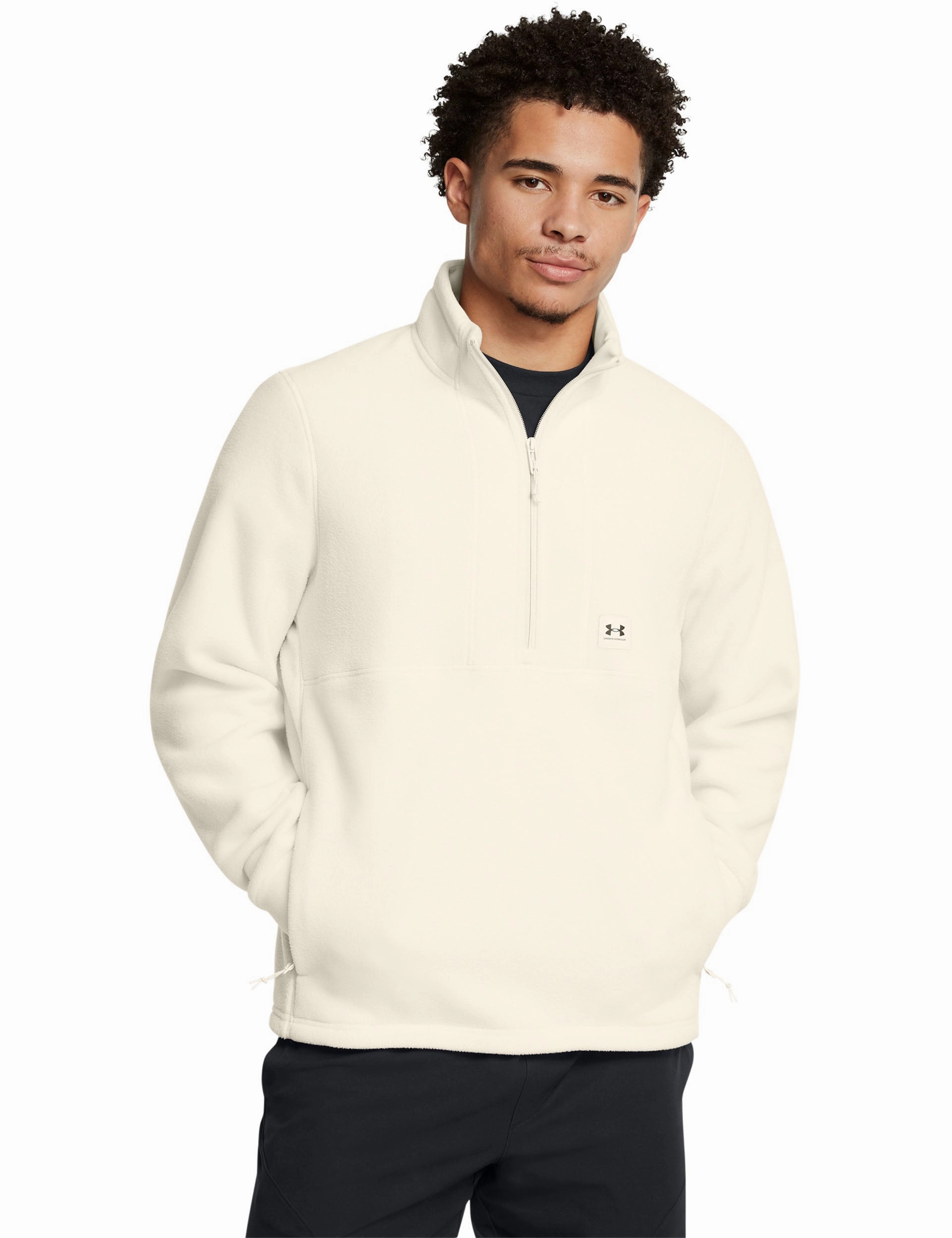 Seasonal Style Insulated Jacket Expanse Fleece Half Zip - Summit White/Black