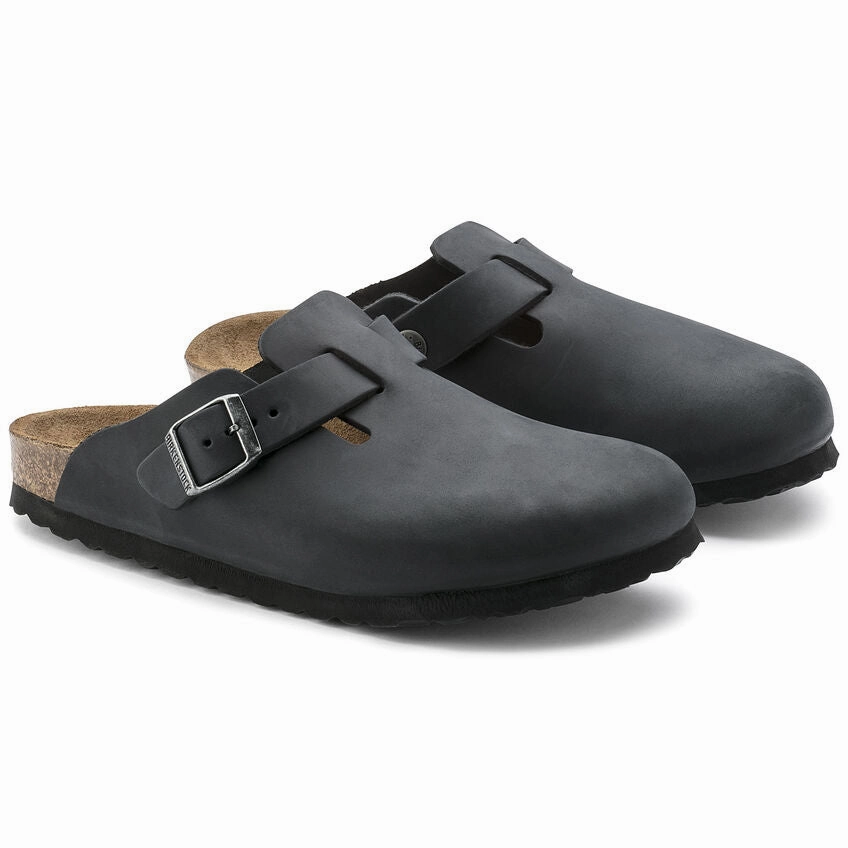 Conscious Core Birkenstock Boston - Black Oiled Leather