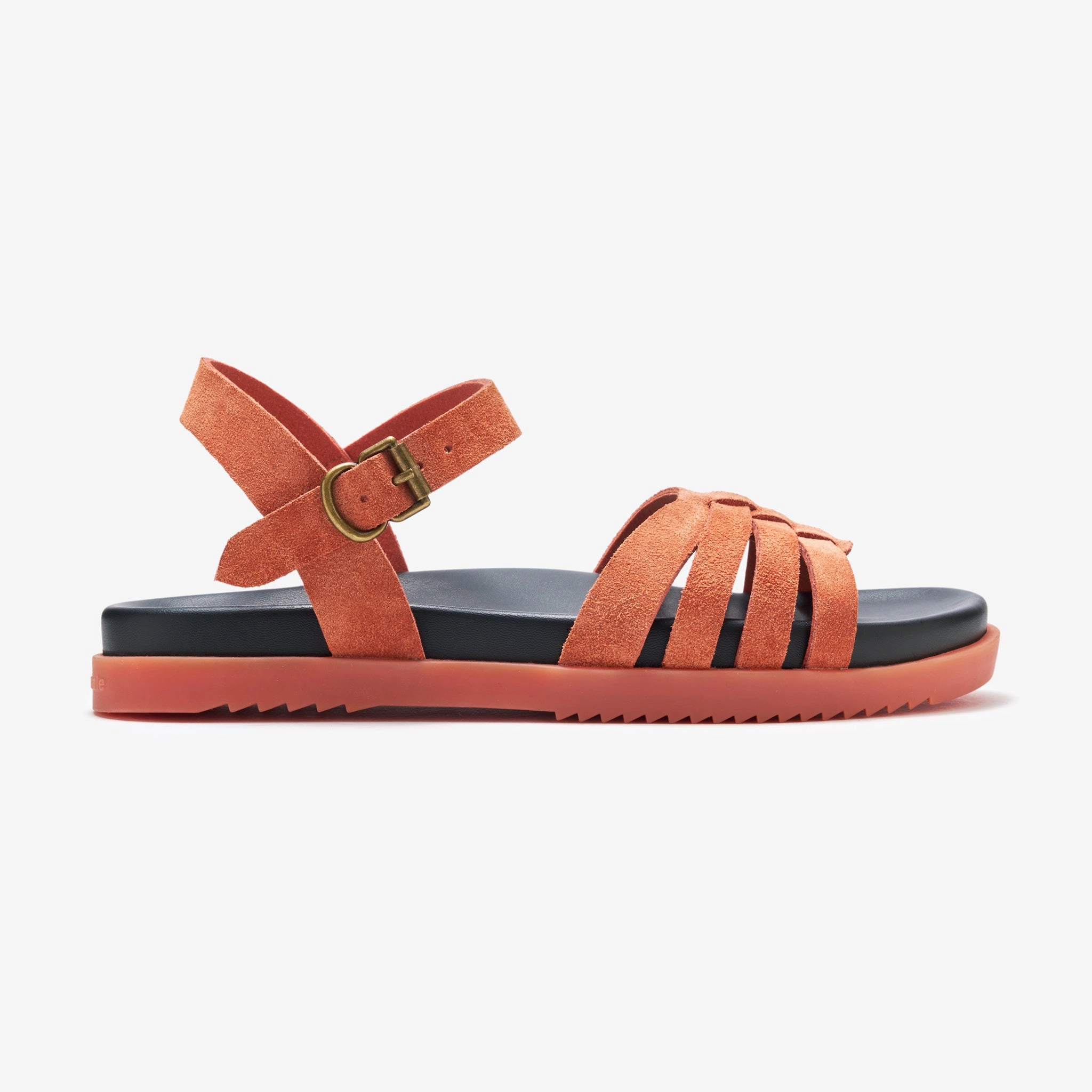 Bonjour Marshmallow Sandals - Terracotta Wide Toe Box Design