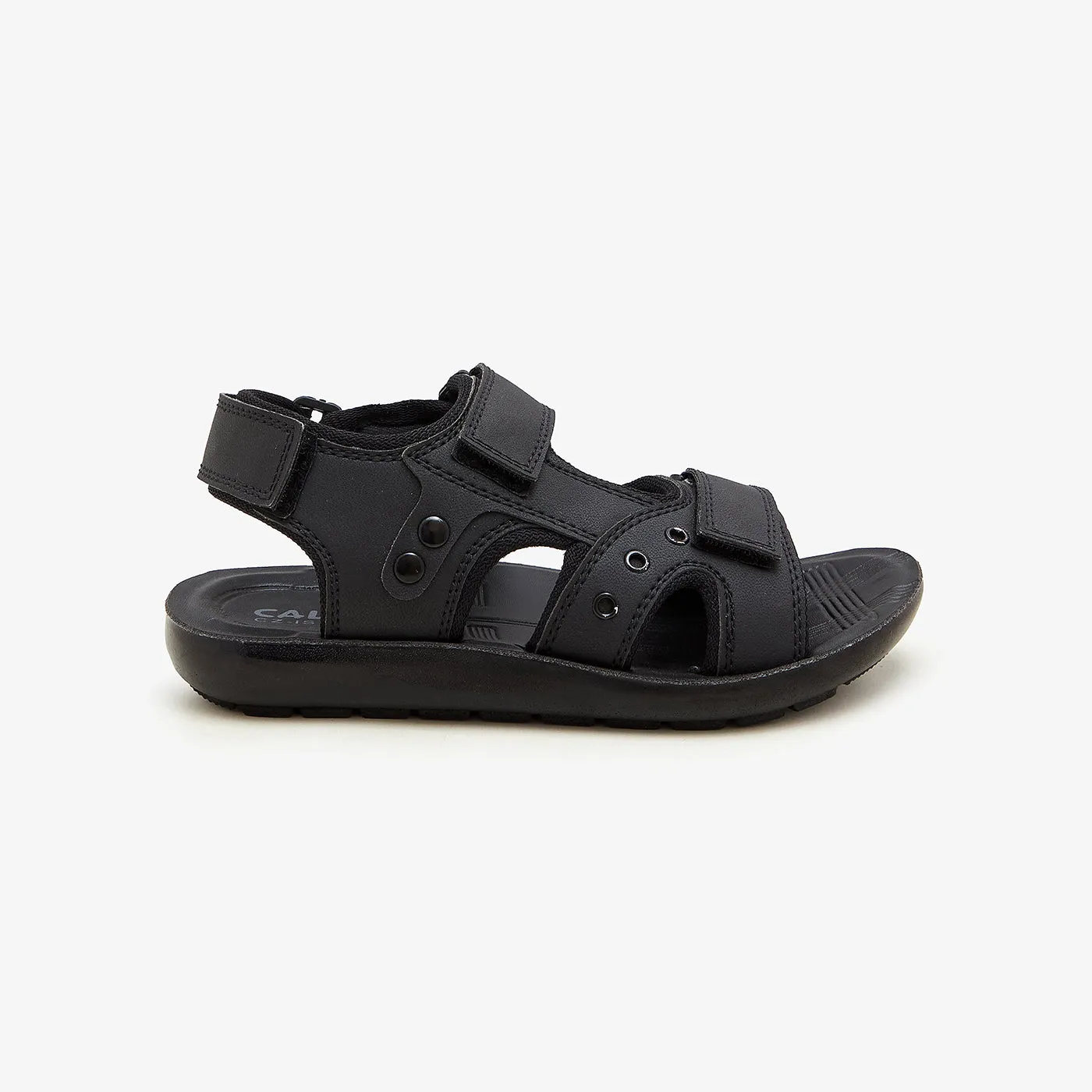 Boys' Velcro-Fit Sandals running during a thunderstorm