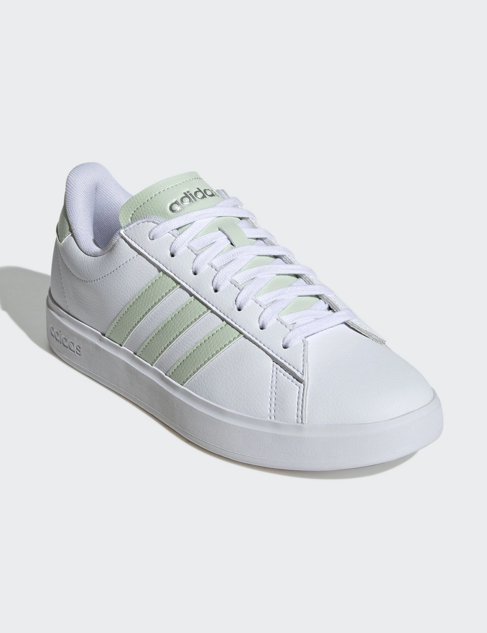 Grand Court 2.0 Shoes - Cloud White/Linen Green/Matte Silver reliable - performance - assurance shoes sports - team - themed running option