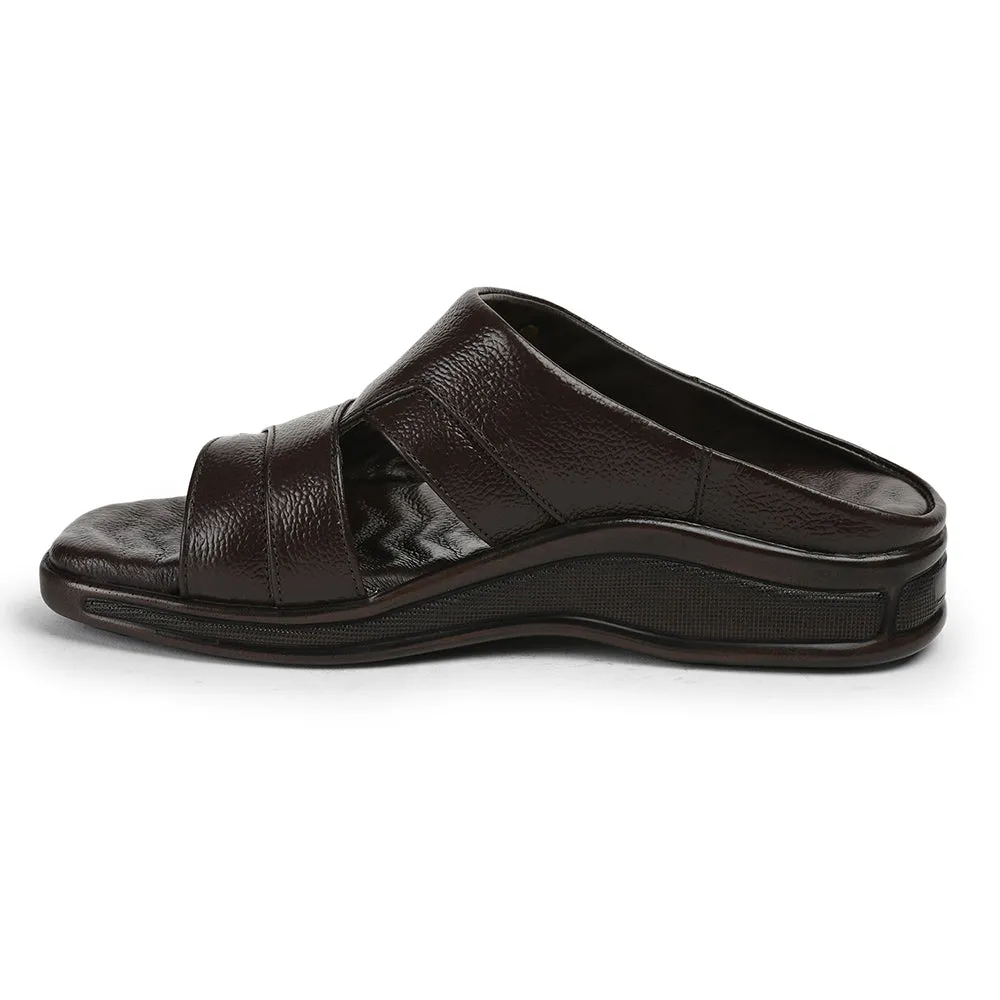 Healers Brown Casual Slippers For Men 2050-802 By Liberty beginner runners' shoes