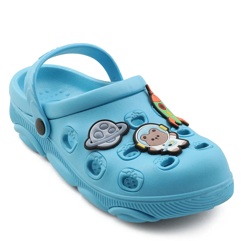 travelers' shoes Lucy & Luke Blue Slingback Clogs For Kids LPMXT-K834 By Liberty
