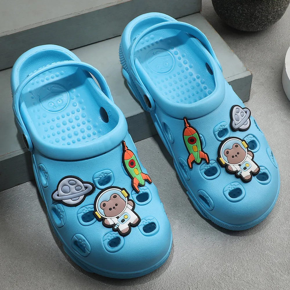 shooting shoes comfortable - experience - satisfaction shoes Lucy & Luke Blue Slingback Clogs For Kids LPMXT-K834 By Liberty