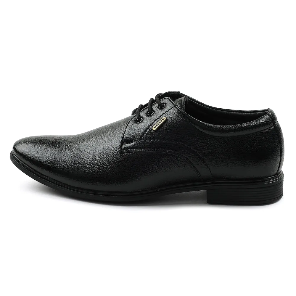 Fortune Black Formal Lacing Derby Shoes For Men HOL-130E By Liberty running in a cantilever bridge area shoes