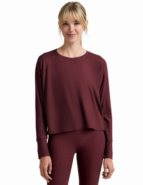 Flexible Joints Featherweight Daydreamer Pullover - Midnight Burgundy Heather