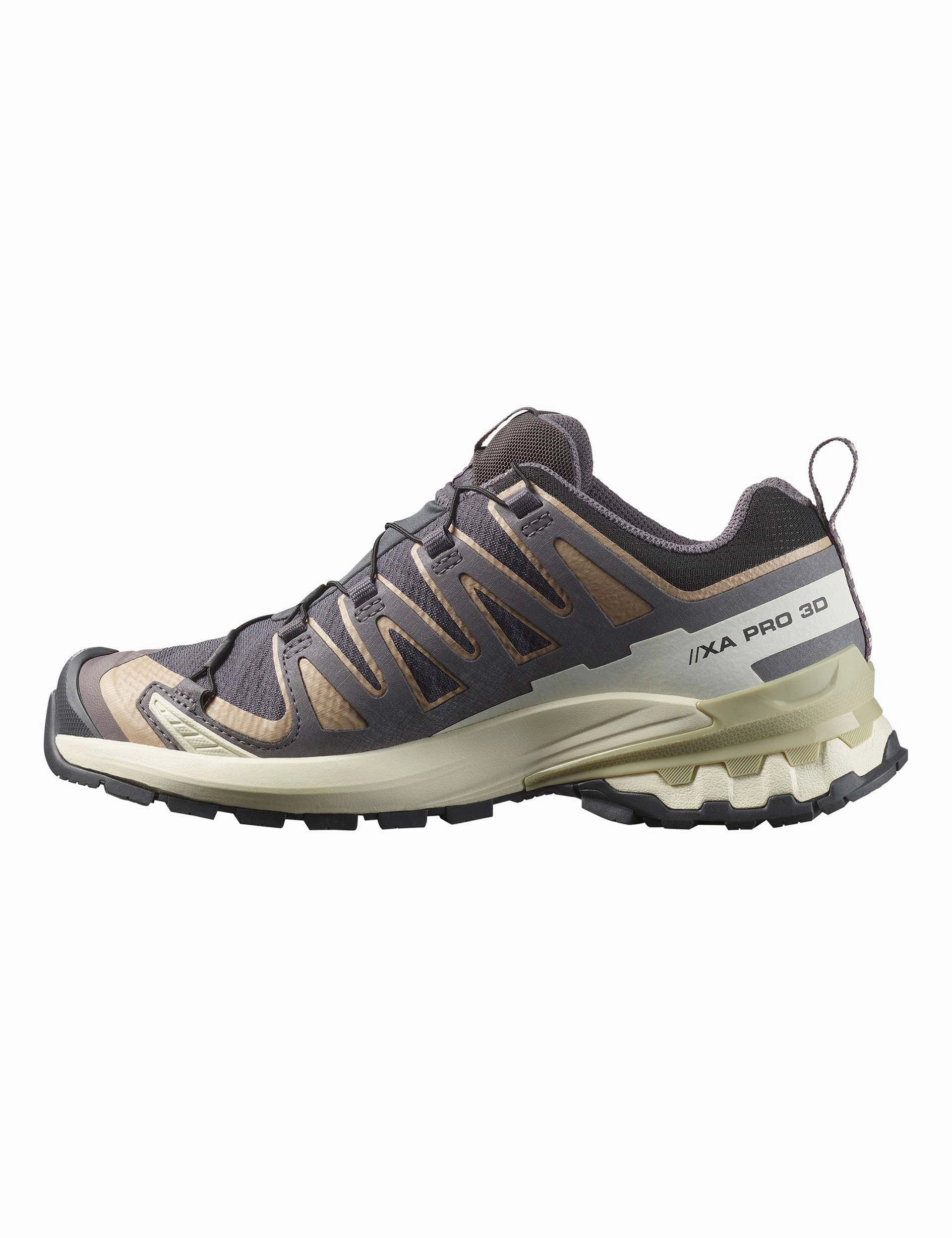 night - visibility shoes XA Pro 3D V9 Gore-Tex - Nine Iron/Oxford Tan/Alfalfa