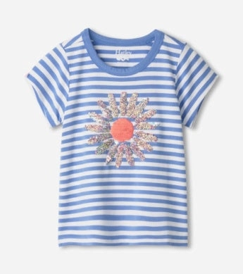 Hypoallergenic kids' clothes Hatley Bamboo Tee - Cornflower Stripes