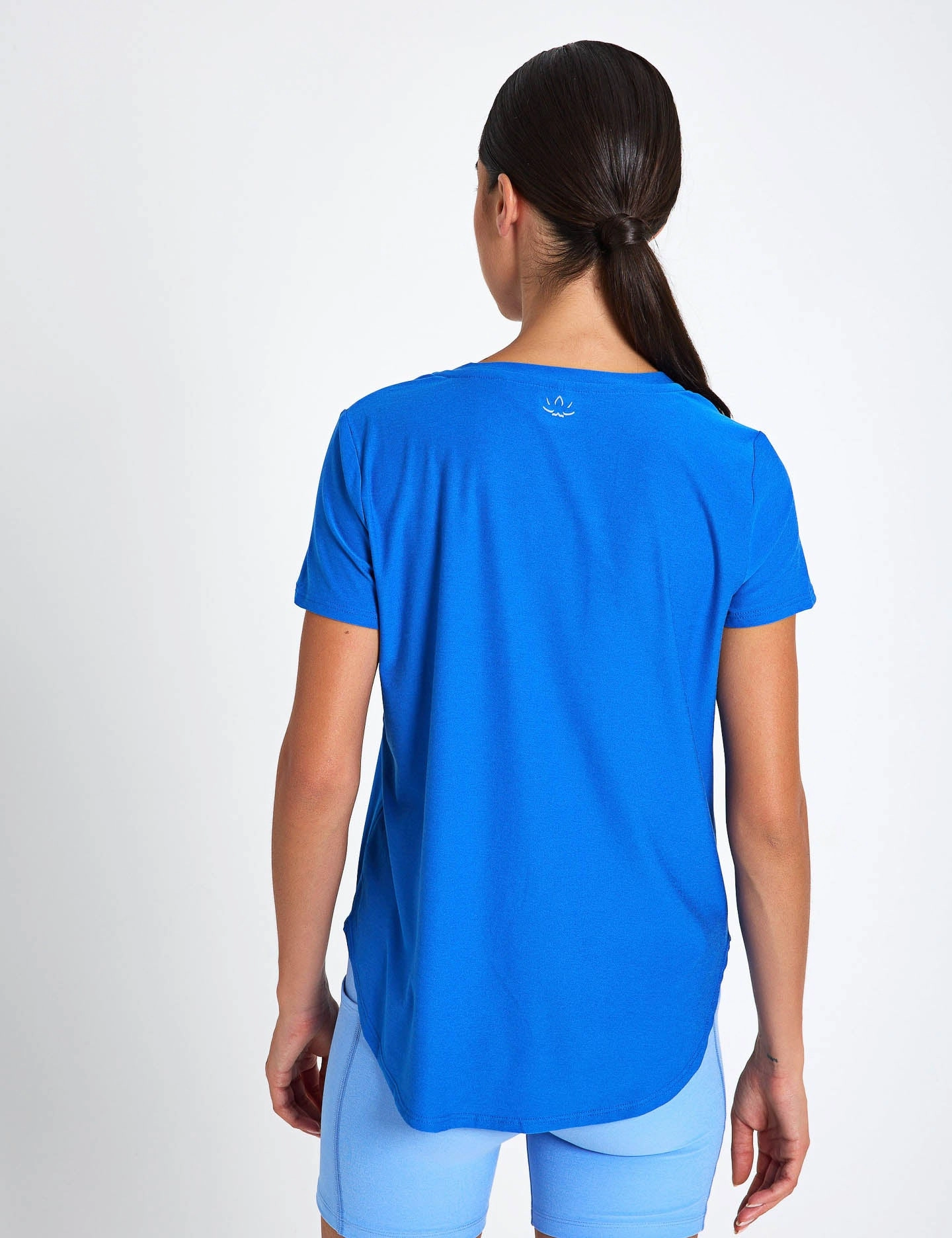 Featherweight On The Down Low Tee - Court Blue Heather Adjustable drawstring