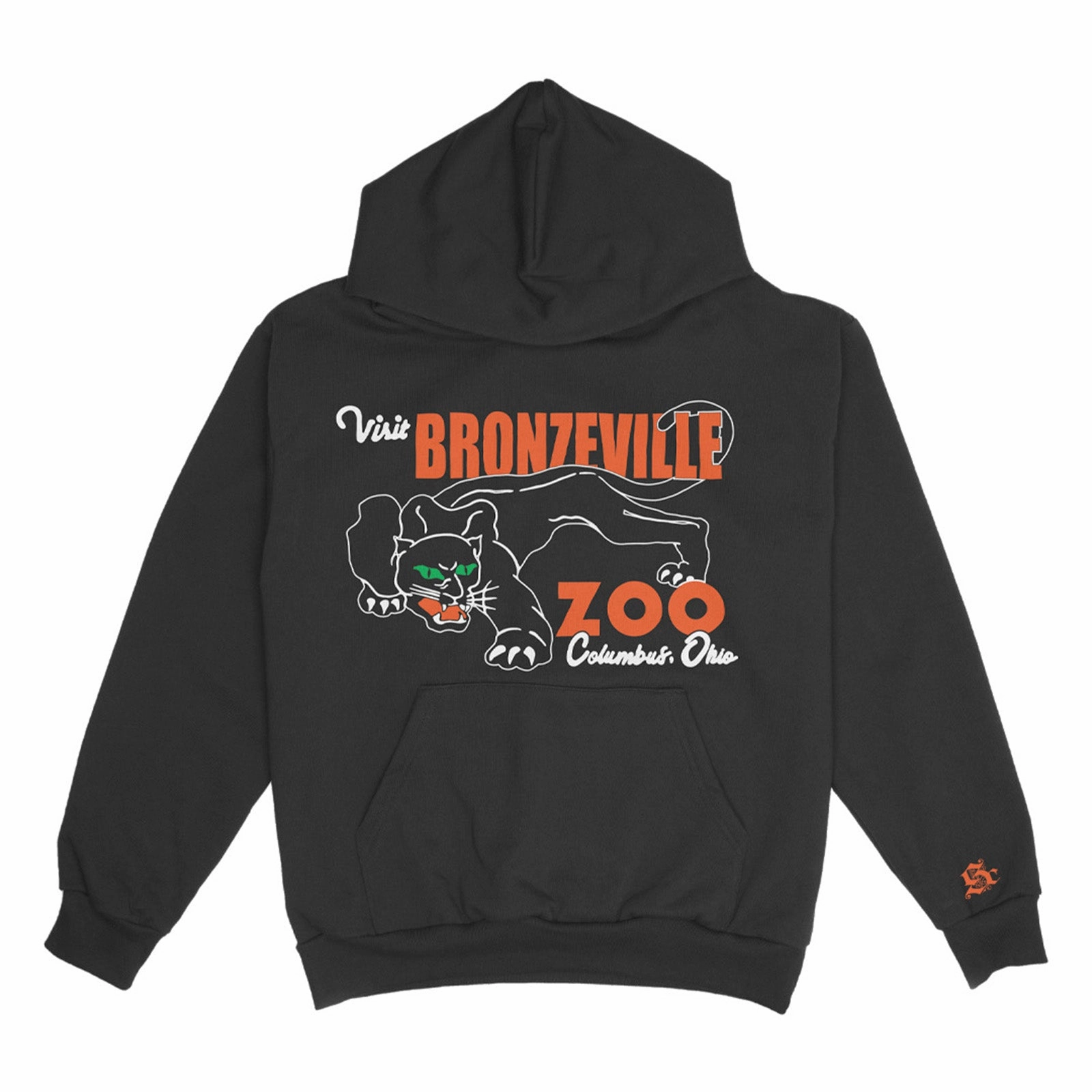 Pure Linen Blend Sole Classics Visit Bronzeville Zoo Hoodie 'Black'