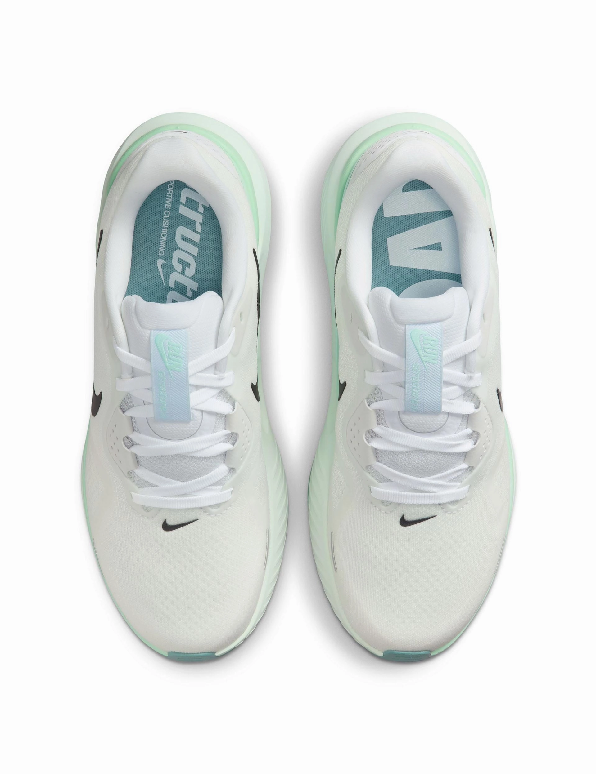 Velcro - closure running in cities Structure 26 Shoes - White/Black/Barely Green/Mint Foam