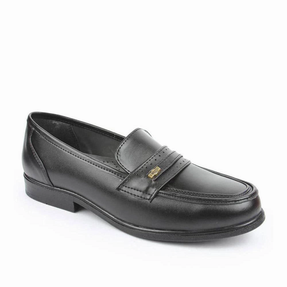Fortune (Black) Classic Loafer Shoes For Men ARMANI By Liberty Lightweight Upper Rolling Motion Technology