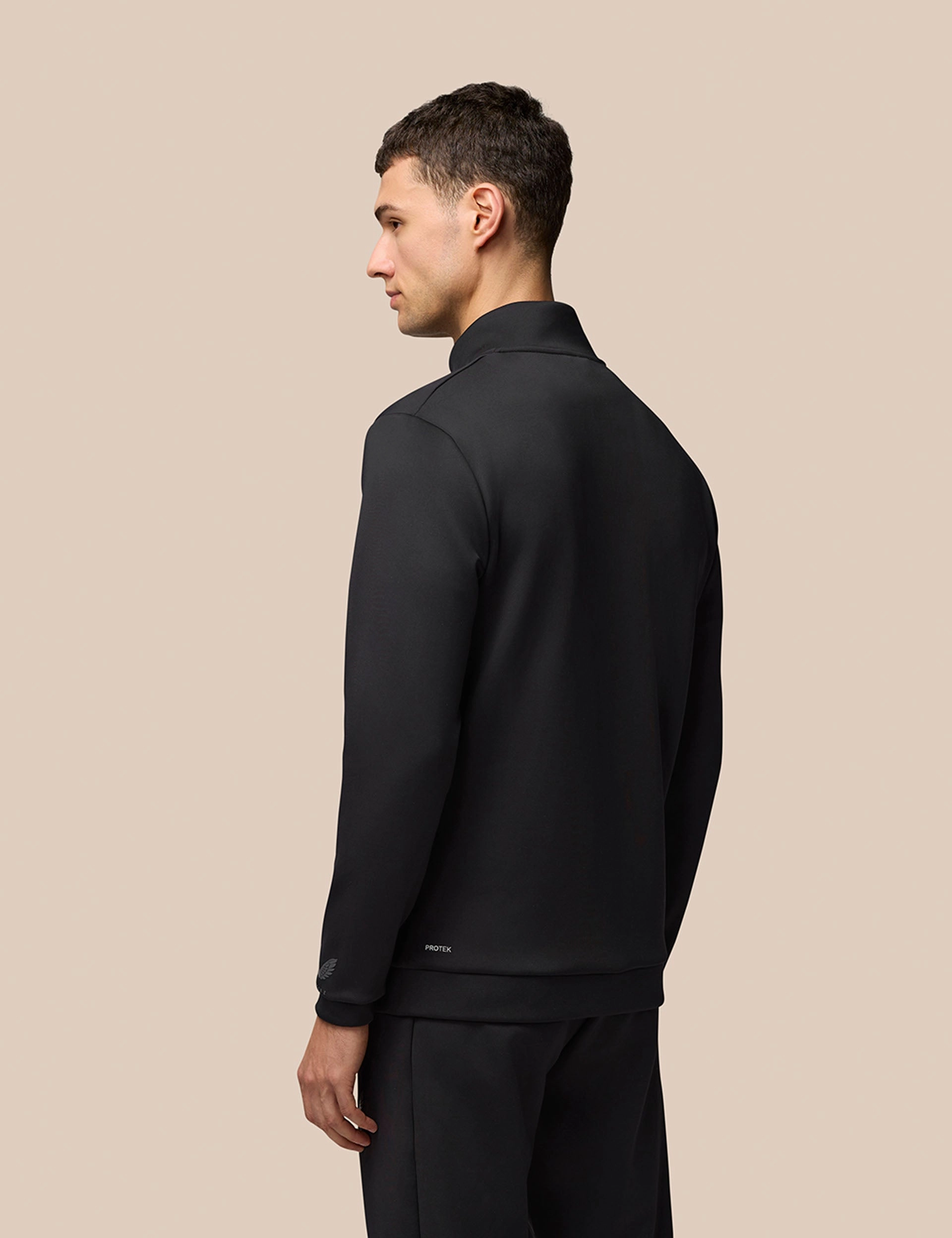 Scuba 1/4 Zip - Black 4Way Stretch SoftTouch