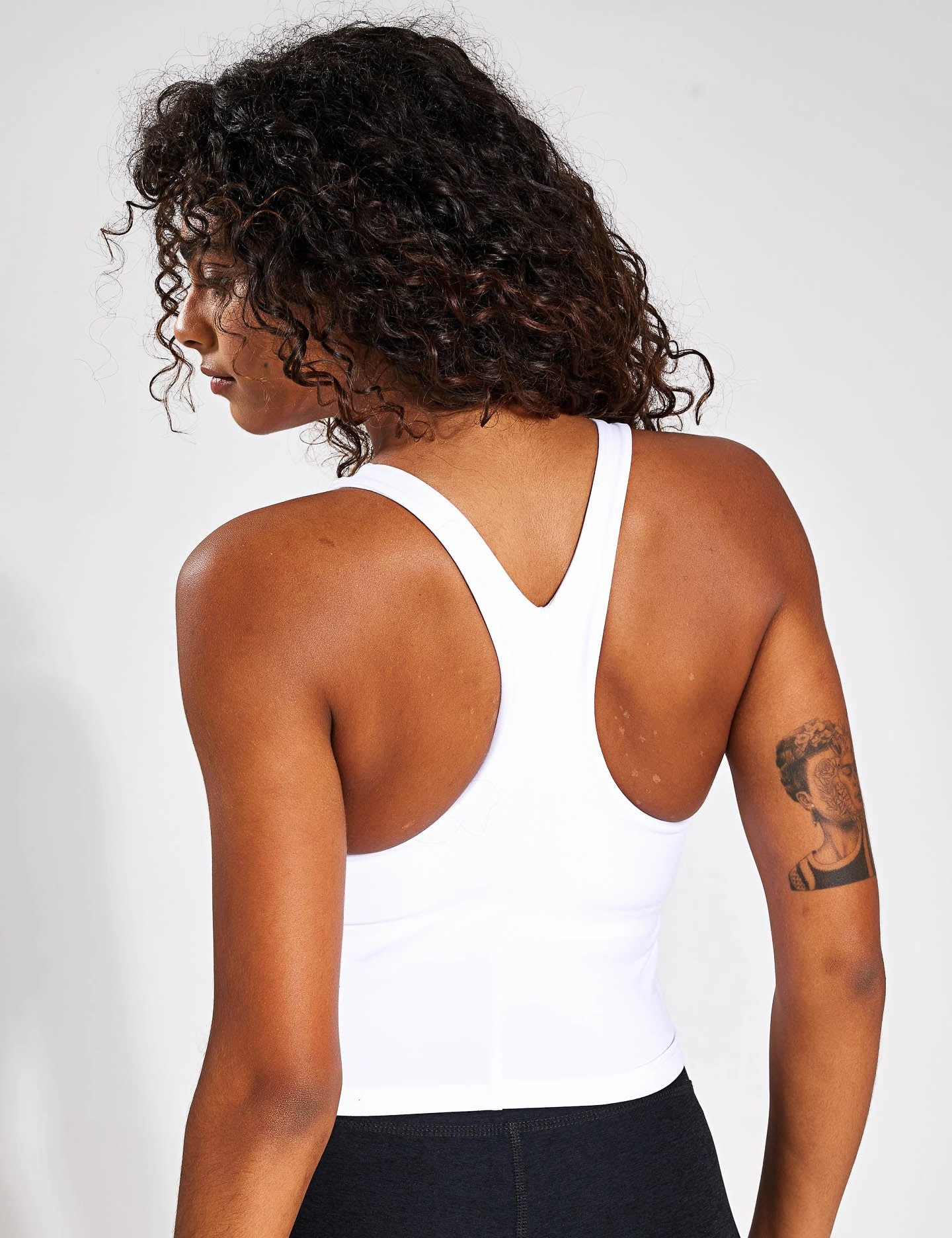 Advanced Wicking Knit Casual Wear Spacedye Refocus Cropped Tank - Cloud White
