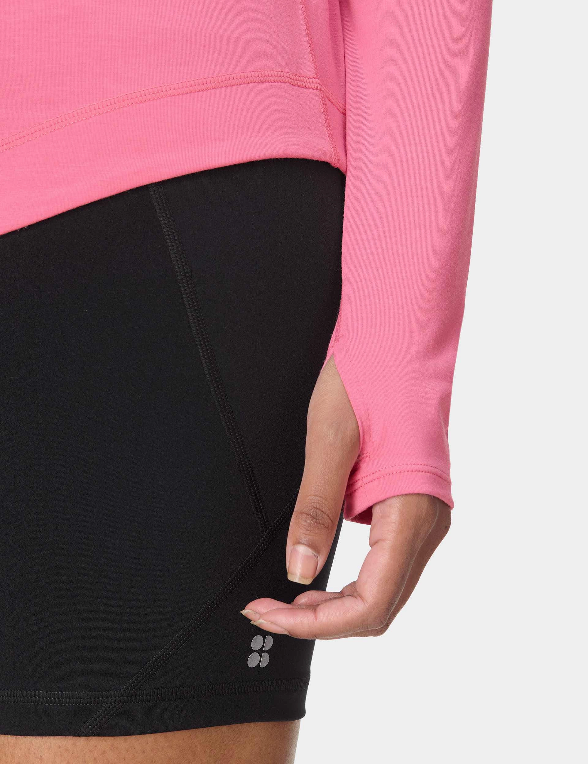 Breathe Easy Mesh Long Sleeve Top - Lollipop Pink AntibacterialMaterial Spark Glow