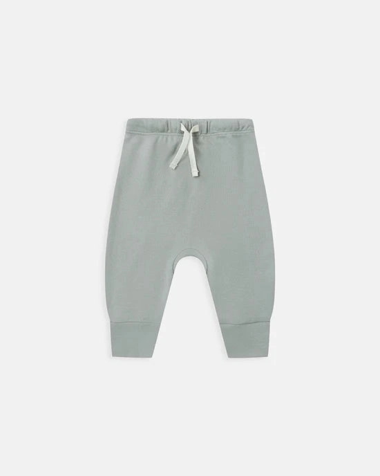 Sporty Quincy Mae Drawstring Pants - Steel Blue