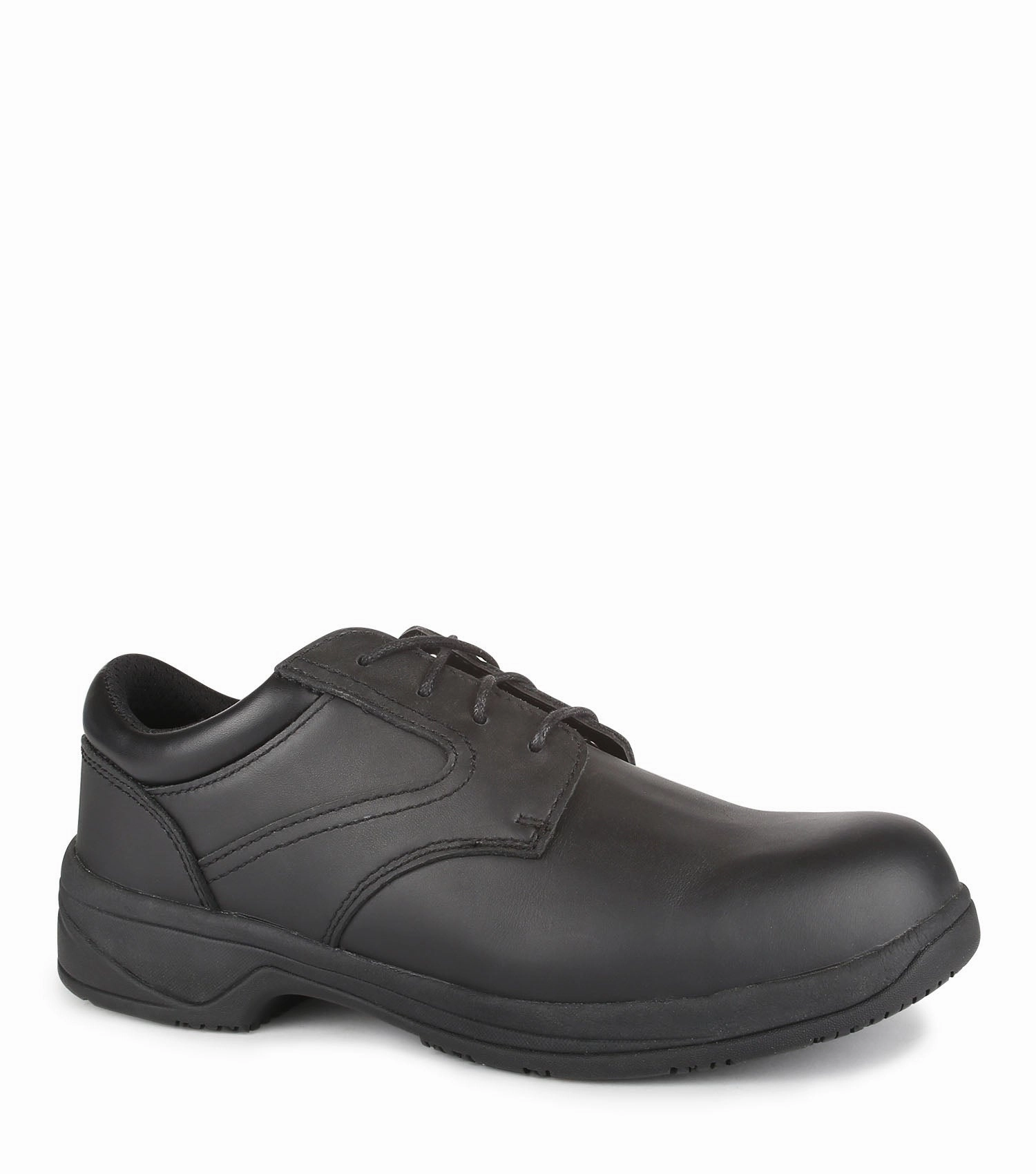 Water Drainage Channels Brome II, Black | Leather Work Shoes | Soft Toe & No Plate