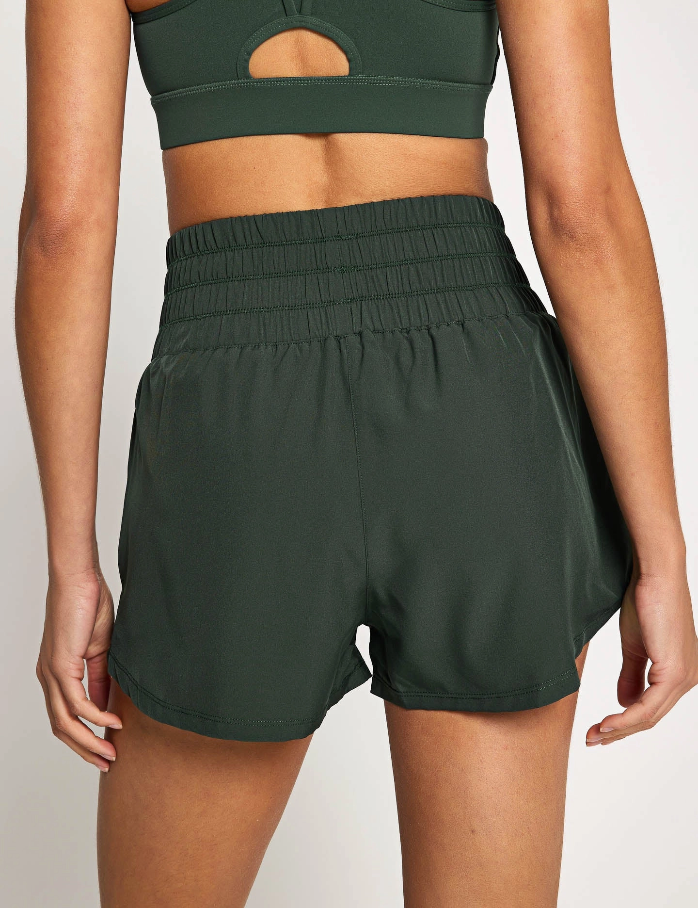 Bronte Running Short - Deep Green Sport Flex Design