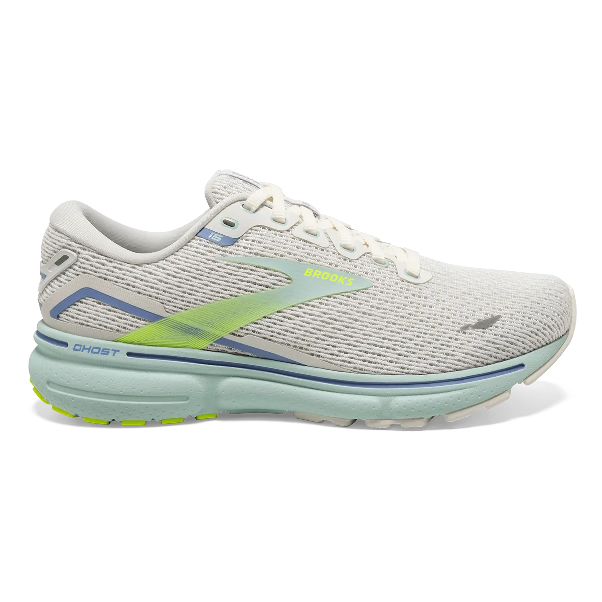 lycra - upper shoes Brooks Ghost 15 - Coconut - Skylight - Nightlife
